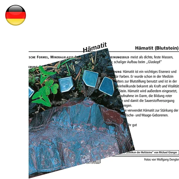 Mineral Card Hematite (PU with 10 pieces) | wholesaler gems & healing stones