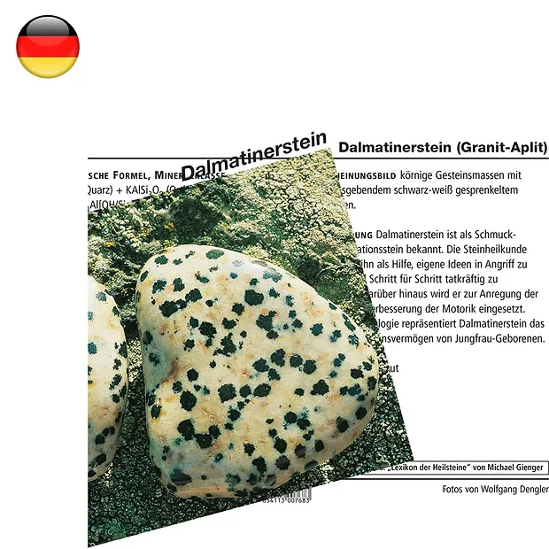 Mineralienkarte Dalmatinerstein (VE mit 10 Stück) | Marco Schreier