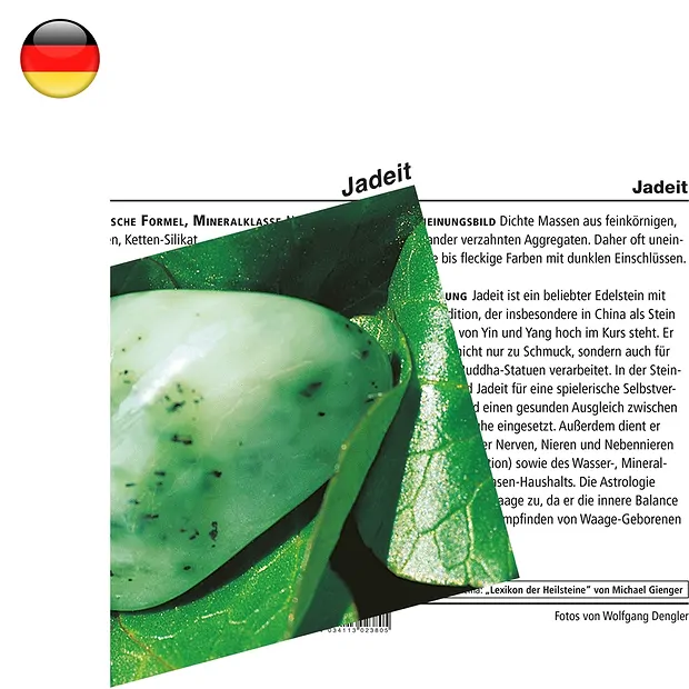 Mineralienkarte Jadeit (VE mit 10 Stück) | GH Edelsteine, Heilsteine & Schmuck