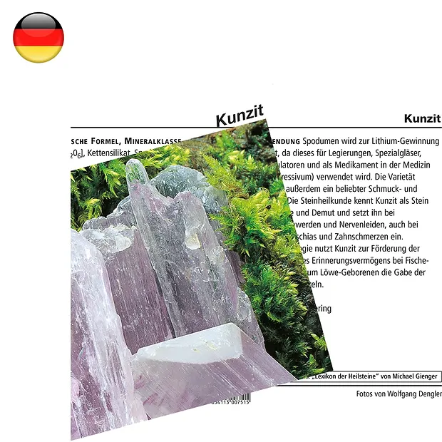 Mineral Card Kunzite (PU with 10 pieces) | wholesaler gems & healing stones
