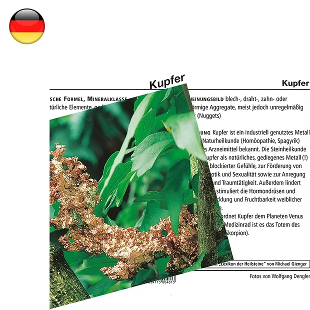 Mineral Card Copper (PU with 10 pieces) | wholesaler gems & healing stones