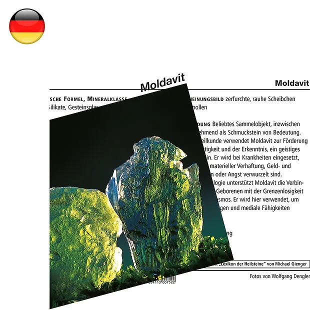 Mineralienkarte Moldavit (VE mit 10 Stück) | Edelsteine, Heilsteine & Schmuck
