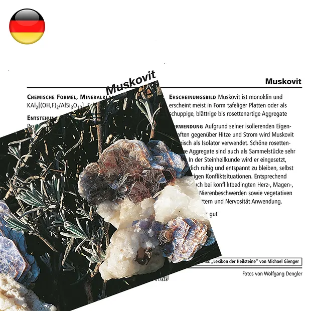 Mineralienkarte Muskovit (VE mit 10 Stück) | Edelsteine, Heilsteine & Schmuck