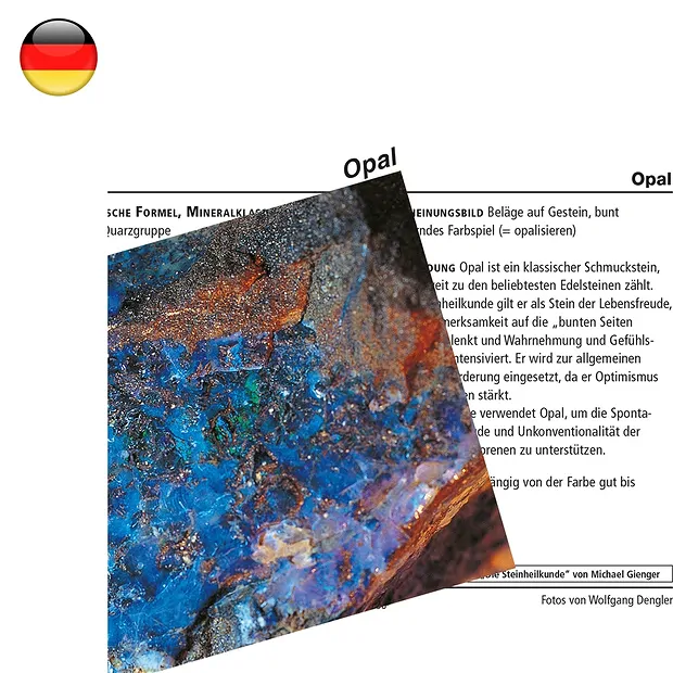 Mineral Card Opal (PU with 10 pieces) | Schreier gems, healing stones & jewelry