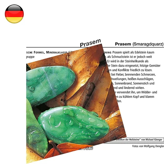 Mineral Card Prase (PU with 10 pieces) | wholesaler gems & healing stones