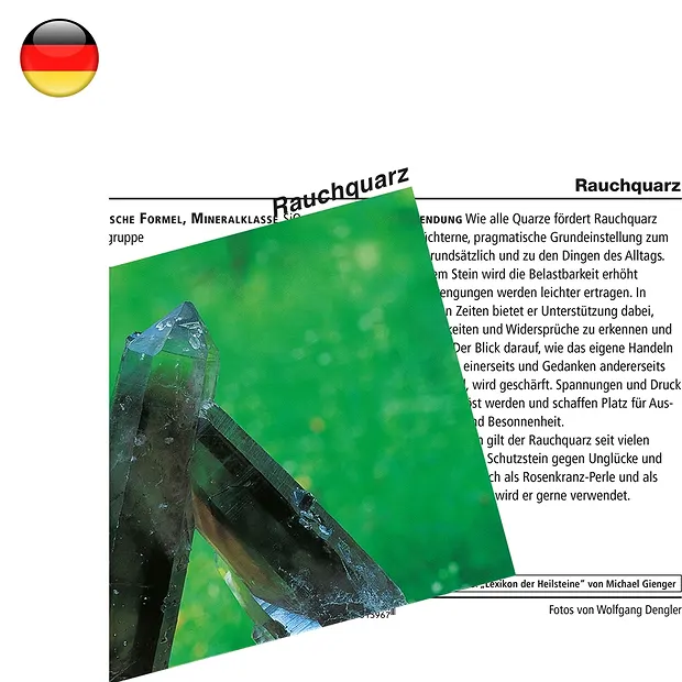 Mineralienkarte Rauchquarz  (VE mit 10 Stück) | Marco Schreier