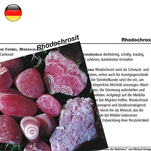 Carte minéralogique Rhodochrosite (UC de 10 pièces) | Marco Schreier