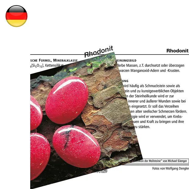 Tarjeta mineral Rodonita (PU con 10 piezas) | Marco Schreier