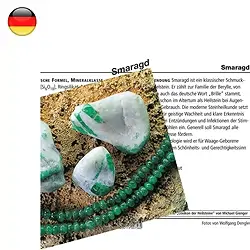 1514402000 Mineral Card Emerald (PU with 10 pieces) | wholesaler gems & healing stones