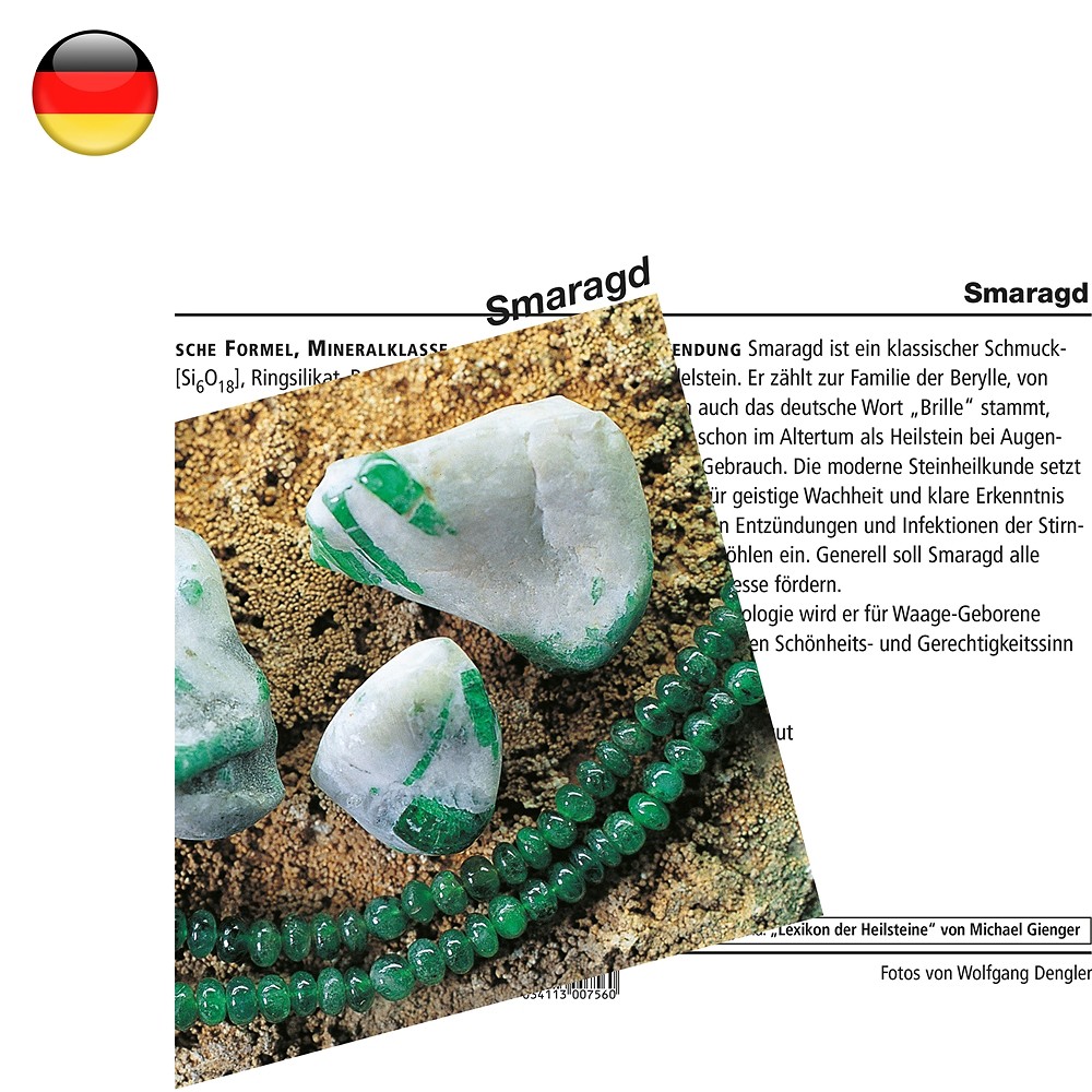 Tarjeta mineral esmeralda (PU con 10 piezas) | Marco Schreier