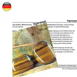 1515302000 Mineralienkarte Tigerauge  (VE mit 10 Stück) | Edelsteine, Heilsteine & Schmuck