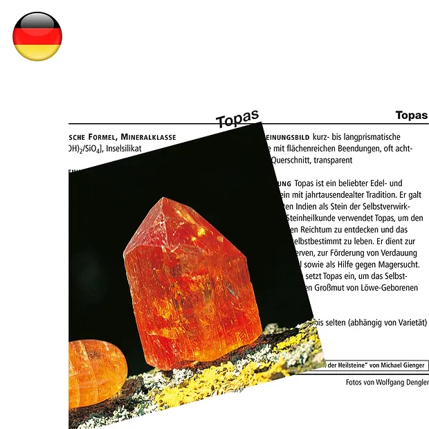 Tarjeta mineral Topaz (PU con 10 piezas) | Marco Schreier