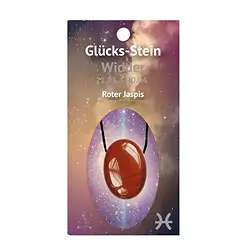 1516503005 Lucky stone with ribbon on astro card Jasper (red) | Marco Schreier