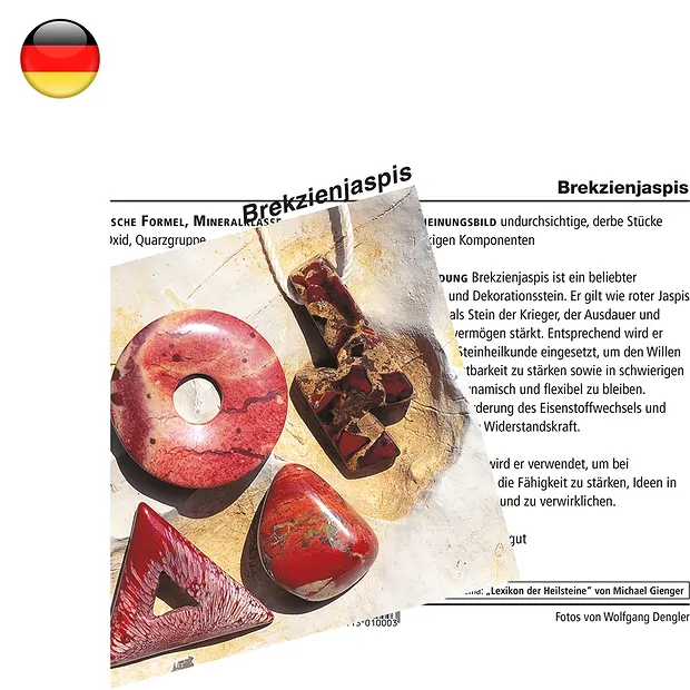 Jasper (Brecciated) Mineral Card (PU with 10 pieces) | Marco Schreier