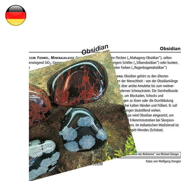 Mineralienkarte Obsidian (VE mit 10 Stück) | Edelsteine, Heilsteine & Schmuck