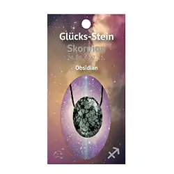 1517103005 Lucky stone with ribbon on astro chart Scorpio/Obsidian | Marco Schreier