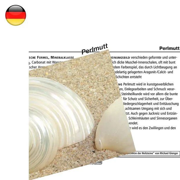 Mineralienkarte Perlmutt (VE mit 10 Stück) | Edelsteine, Heilsteine & Schmuck