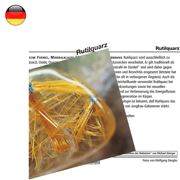 Mineral Card Rutilated Quartz (PU with 10 pieces) | Marco Schreier