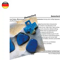 1518302000 Mineral Card Dumortierite (PU with 10 pieces) | gems, healing stones & jewelry