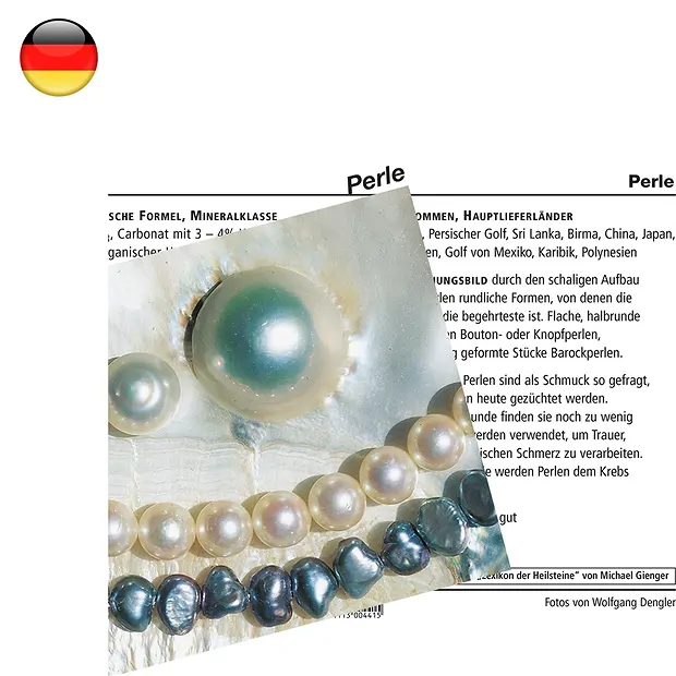 Mineralienkarte Perle (VE mit 10 Stück) | GH Edelsteine, Heilsteine & Schmuck