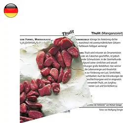 1519002000 Mineralienkarte Thulit  (VE mit 10 Stück) | GH Edelsteine, Heilsteine & Schmuck