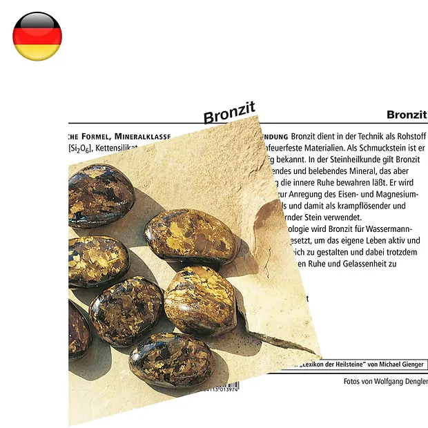 Carta minerale Bronzite (UC con 10 pezzi) | grossista gemme e pietre curative