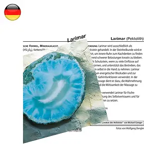 Larimar Mineral Card (PU with 10 pieces) | wholesaler gems & healing stones