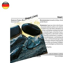 1519702000 Mineral Card Jet (PU with 10 pieces) | wholesale gems, healing stones & jewelry