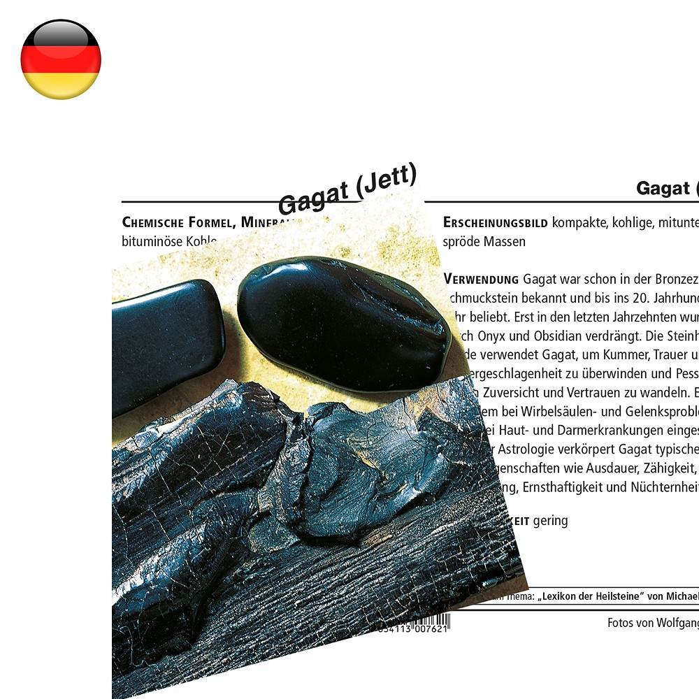 Tarjeta mineral Gagat (PU con 10 piezas) | Marco Schreier