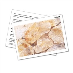 1520102000 Mineral Card Petalite (PU with 10 pieces) | wholesaler gems & healing stones