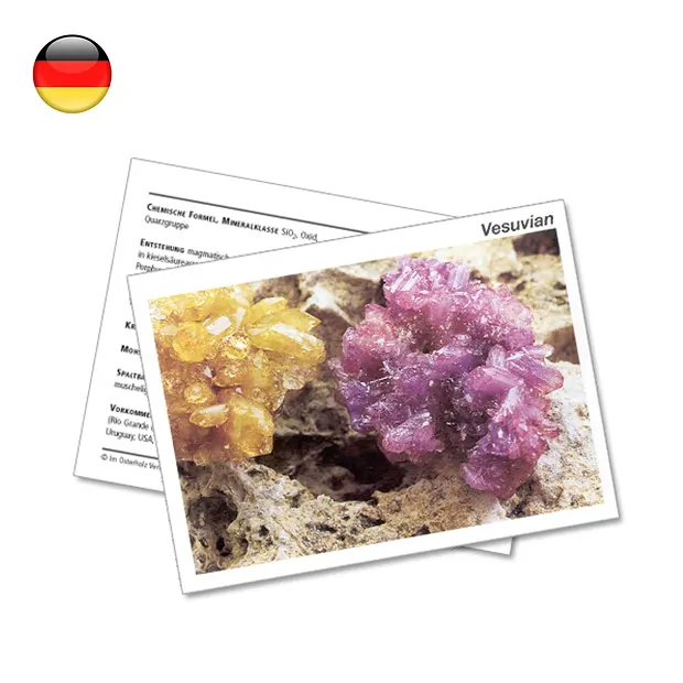 Mineralienkarte Vesuvian  (VE mit 10 Stück) | Edelsteine, Heilsteine & Schmuck