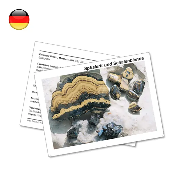 Mineral Card Sphalerite Wurtzite/Sphalerite (PU with 10 pieces) | Marco Schreier