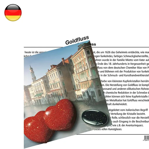 Mineralienkarte Goldfluss (VE mit 10 Stück) | Edelsteine, Heilsteine & Schmuck