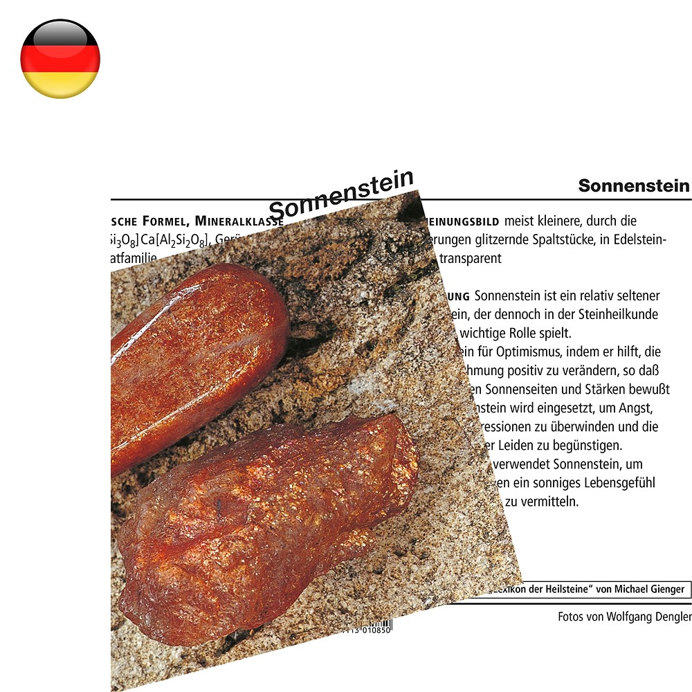 Carta minerale Pietra del sole (ematite-feldspato) (UC con 10 pezzi) | Marco Schreier