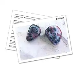 1523102000 Mineralienkarte Eudialyt  (VE mit 10 Stück) | Edelsteine, Heilsteine & Schmuck