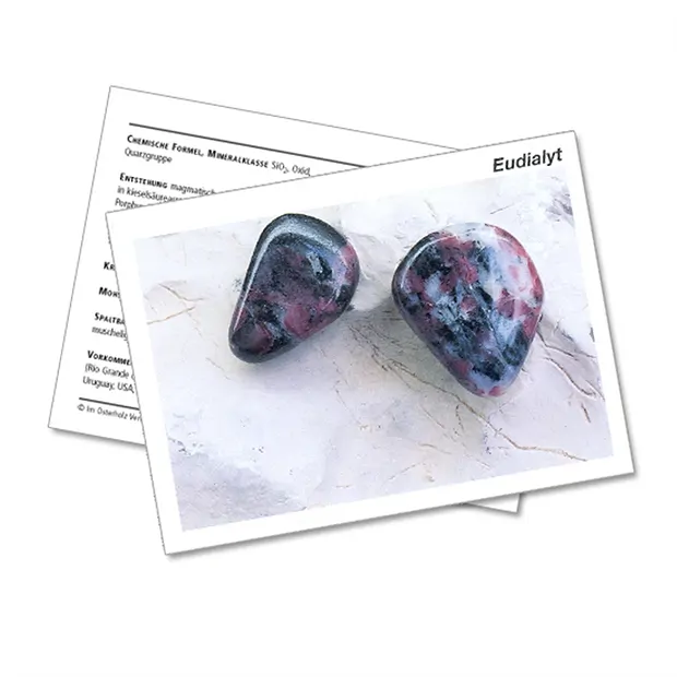 Mineral Card Eudialyte (PU with 10 pieces) | wholesaler gems & healing stones