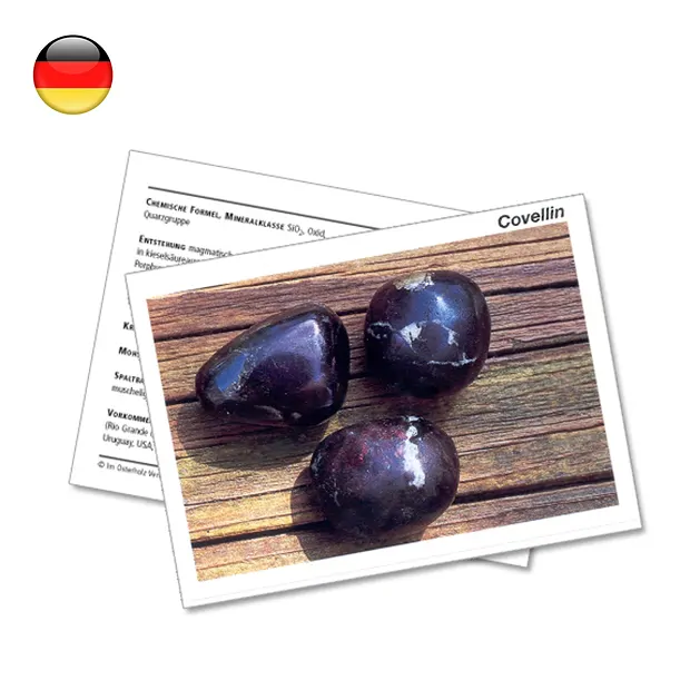 Mineralienkarte Covellin (VE mit 10 Stück) | Edelsteine, Heilsteine & Schmuck