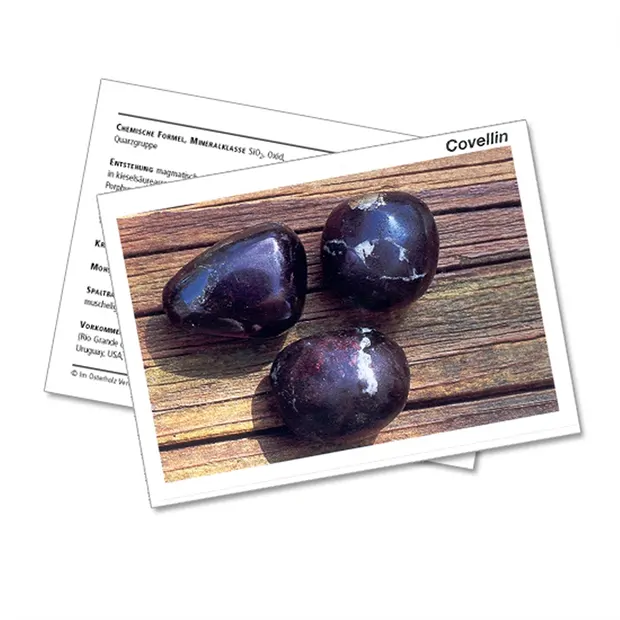 Carta minerale Covelline (UC con 10 pezzi) | grossista gemme e pietre curative