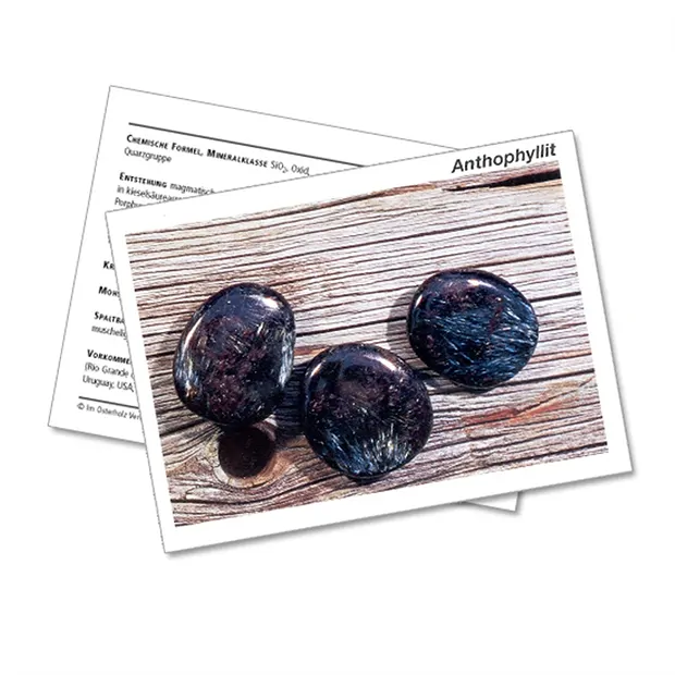 Carte minéralogique Anthophyllite (UC 10 pièces) | Marco Schreier