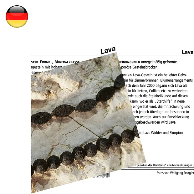 Mineralienkarte Lava (VE mit 10 Stück) | GH Edelsteine, Heilsteine & Schmuck
