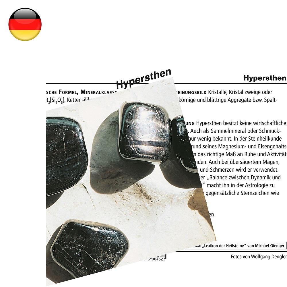 Mineral Card Hyperstehn (PU with 10 pieces) | wholesaler gems & healing stones