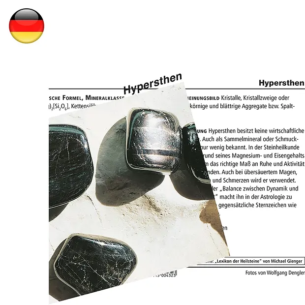 Mineralienkarte Hyperstehn (VE mit 10 Stück) | Marco Schreier