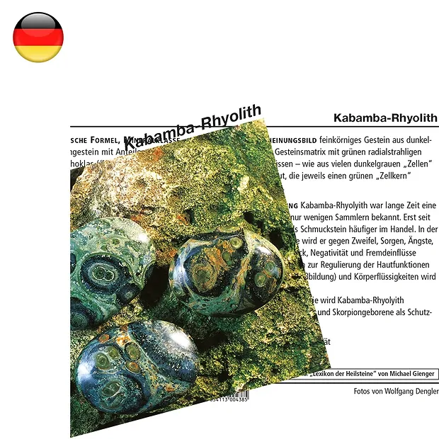 Mineralienkarte Kabamba-Rhyolith (VE mit 10 Stück) | Marco Schreier