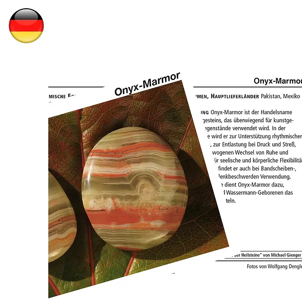 Mineral Card Onyx Marble (PU with 10 pieces) | wholesaler gems & healing stones