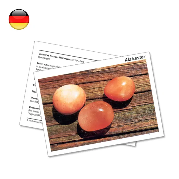 Mineral Card Alabaster (PU with 10 pieces) | wholesaler gems & healing stones