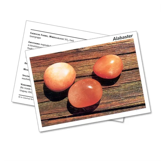 Mineralienkarte Alabaster (VE mit 10 Stück) | Edelsteine, Heilsteine & Schmuck