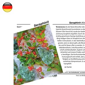 Carta minerale Serafinite (UC con 10 pezzi) | grossista gemme e pietre curative