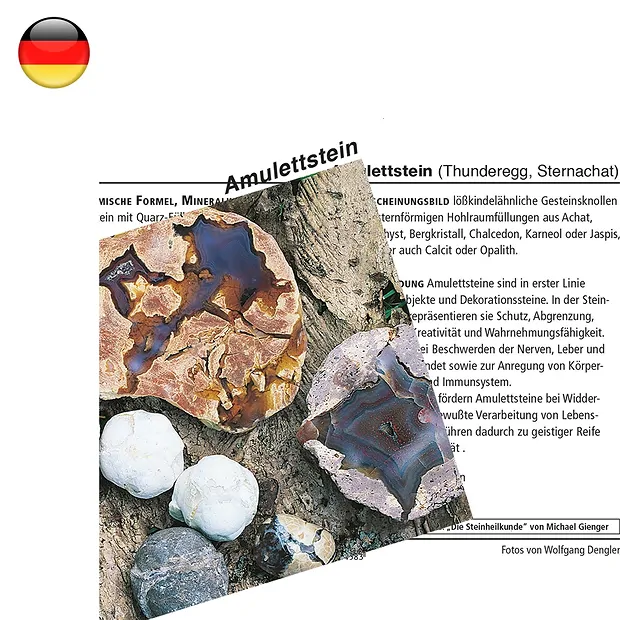 Mineralienkarte Amulettstein (VE 10 Stück) | Edelsteine, Heilsteine & Schmuck