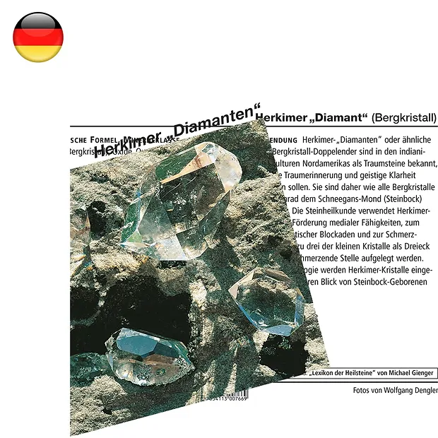 Carte minéralogique Diamant d'Herkimer (UC de 10 pièces) | Marco Schreier