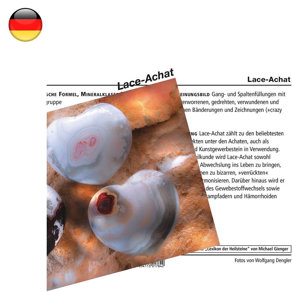 Carte minéralogique Agate (Lace-Agate) (UC de 10 pièces) | Marco Schreier